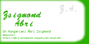 zsigmond abri business card